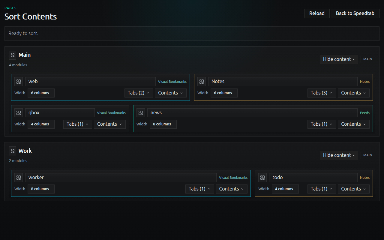 Sort & manage every page